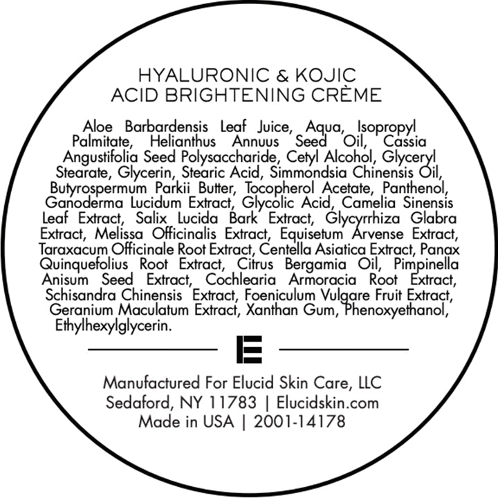 Brightening Crème w/ Hyaluronic + Kojic Acids